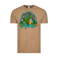 Vintage Coffee western cactus and sunflower mama rainbow Vintage Tee - Artiststas