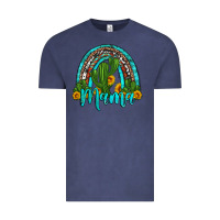 Vintage Denim western cactus and sunflower mama rainbow Vintage Tee - Artiststas
