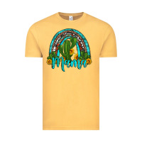 Vintage Mustard western cactus and sunflower mama rainbow Vintage Tee - Artiststas