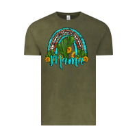 Vintage Olive western cactus and sunflower mama rainbow Vintage Tee - Artiststas