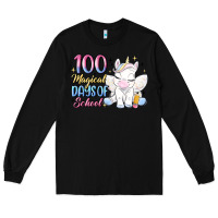 Black 100 magical days of school Long Sleeve Tee - MaliasSmallBusiness