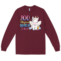 Burgundy 100 magical days of school Long Sleeve Tee - MaliasSmallBusiness