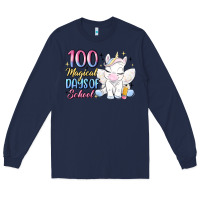Navy 100 magical days of school Long Sleeve Tee - MaliasSmallBusiness