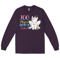 Plum 100 magical days of school Long Sleeve Tee - MaliasSmallBusiness