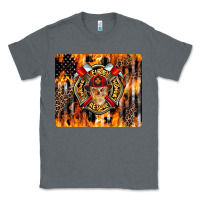 Charcoal Heather Firefighter Skull Classic Tee - LillyAllenDesigns