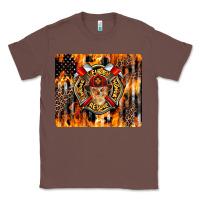 Chestnut Firefighter Skull Classic Tee - LillyAllenDesigns