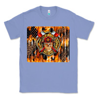 Colony Blue Firefighter Skull Classic Tee - LillyAllenDesigns