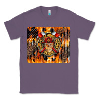 Lavender Firefighter Skull Classic Tee - LillyAllenDesigns