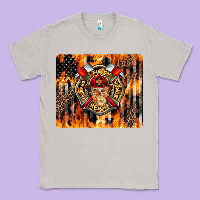 Firefighter Skull Classic Tee Designed By Lillyallendesigns