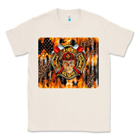Natural Firefighter Skull Classic Tee - LillyAllenDesigns
