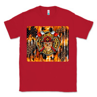 Red Firefighter Skull Classic Tee - LillyAllenDesigns