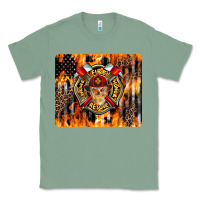 Sage Firefighter Skull Classic Tee - LillyAllenDesigns