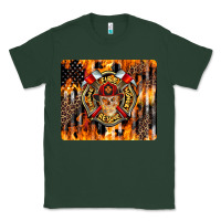 Sports Green Firefighter Skull Classic Tee - LillyAllenDesigns