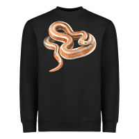 Black Rosy Boa Snake Illustrations Heavyweight Sweatshirt - LillyAllenDesigns