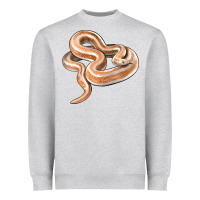 Heather Grey Rosy Boa Snake Illustrations Heavyweight Sweatshirt - LillyAllenDesigns