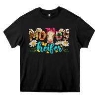 Black moody heifer Heavy Core Tee - Zillion Design Studio