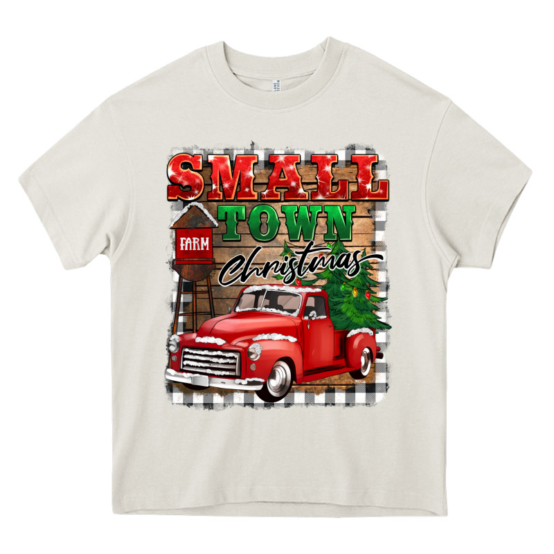 Small Town Christmas Heavy Core Tee by BarkalooDesign | Teevron