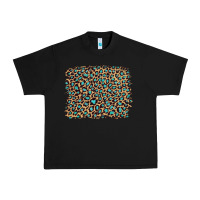 Black leopard with turquoise glitter Urban Heavy Tee - Artiststas