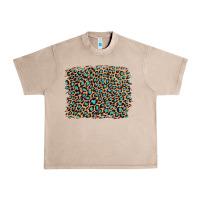 French Oak leopard with turquoise glitter Urban Heavy Tee - Artiststas