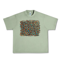 Oil Green leopard with turquoise glitter Urban Heavy Tee - Artiststas