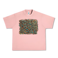 Salmon leopard with turquoise glitter Urban Heavy Tee - Artiststas