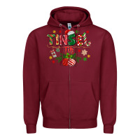 Burgundy tinsel tits Zipper Hoodie - MaliasSmallBusiness