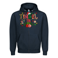 Navy tinsel tits Zipper Hoodie - MaliasSmallBusiness