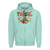 Seafoam tinsel tits Zipper Hoodie - MaliasSmallBusiness