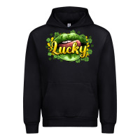 Black St. Patrick's Day lips lucky Urban Hoodie - HowdyJamesFarm
