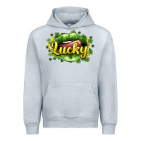 Heather Grey St. Patrick's Day lips lucky Urban Hoodie - HowdyJamesFarm