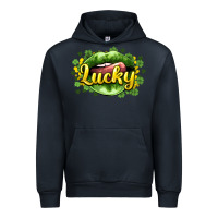 Navy St. Patrick's Day lips lucky Urban Hoodie - HowdyJamesFarm