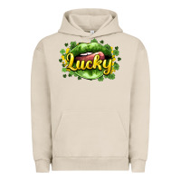 Pigment French Oak St. Patrick's Day lips lucky Urban Hoodie - HowdyJamesFarm