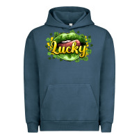 Pigment Midnight Navy St. Patrick's Day lips lucky Urban Hoodie - HowdyJamesFarm
