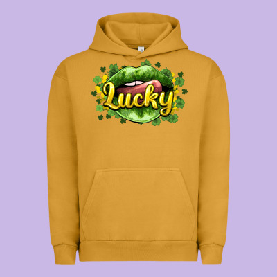 St. Patrick's Day Lips Lucky Urban Hoodie Designed By Howdyjamesfarm