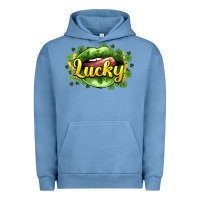 Pigment Pebble Blue St. Patrick's Day lips lucky Urban Hoodie - HowdyJamesFarm
