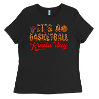 Black it s a basketball kinda day Ladies Tee - Zillion Design Studio