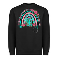 Black nurse life spring stethoscope heart rainbow Heavyweight Sweatshirt - BarkalooDesign