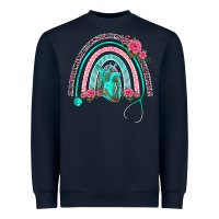Navy nurse life spring stethoscope heart rainbow Heavyweight Sweatshirt - BarkalooDesign