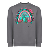 Storm nurse life spring stethoscope heart rainbow Heavyweight Sweatshirt - BarkalooDesign