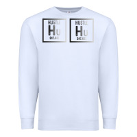 White Hustle Harder Neon Premium Sweatshirt - Bettercallsaul