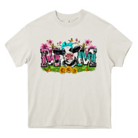 Cream mom with cow Heavy Core Tee - Zillion Design Studio