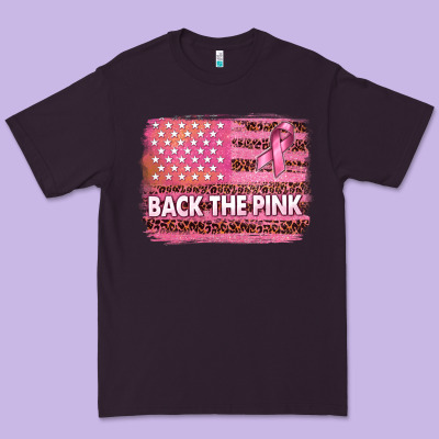 Back The Pink American Flag Premium Tee Designed By Texasbilliewilder