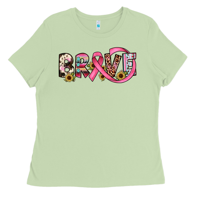 Brave Cancer Awareness Ribbon Ladies Tee by JahusDesignShop | Teevron