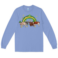 Colony Blue cow st patrick days Long Sleeve Tee - MaliasSmallBusiness