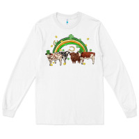 White cow st patrick days Long Sleeve Tee - MaliasSmallBusiness