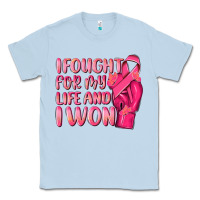 Dusty Blue i fought for my life and i won Classic Tee - NancyCooperArtShop