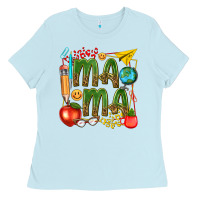 Baby Blue mama teacher Ladies Tee - texasbilliewilder