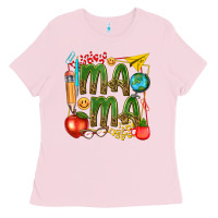 Bubblegum Pink mama teacher Ladies Tee - texasbilliewilder