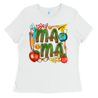 White mama teacher Ladies Tee - texasbilliewilder