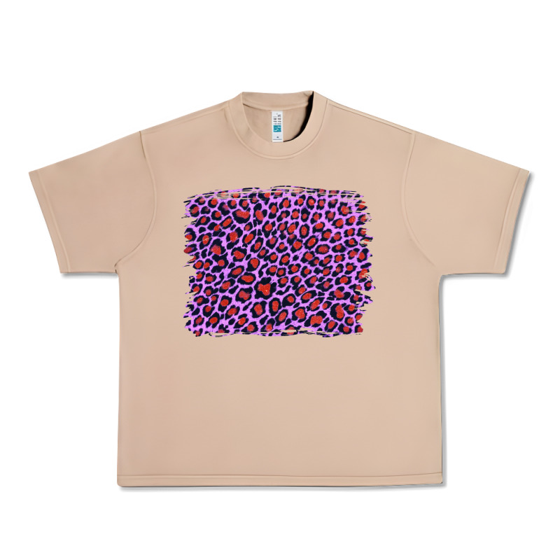Lilac Leopard With Red Glitter Urban Heavy Tee by Artiststas | Teevron